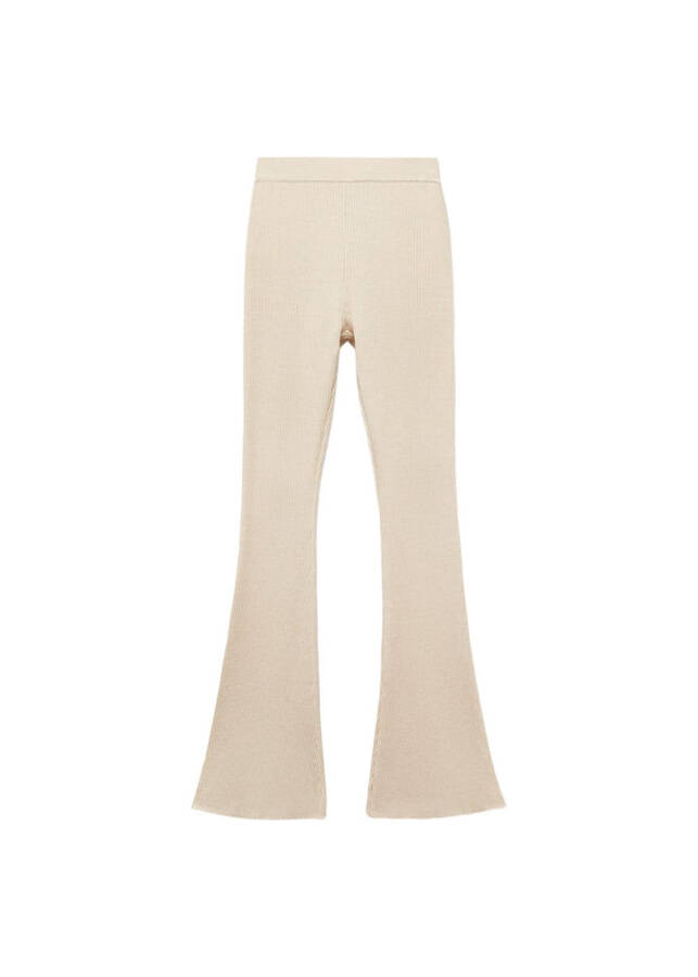 Wide Leg Ribbed Pants - 9