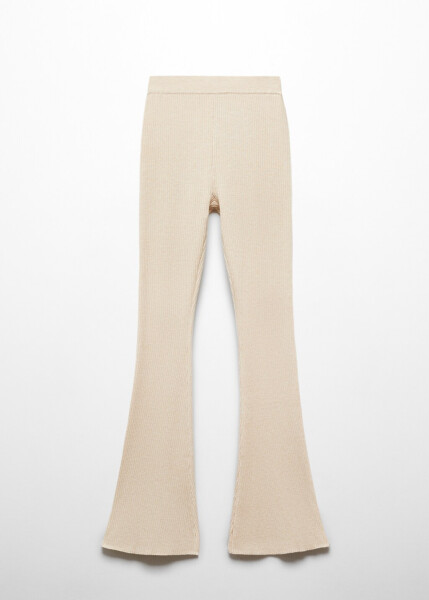 Wide Leg Ribbed Pants - 1