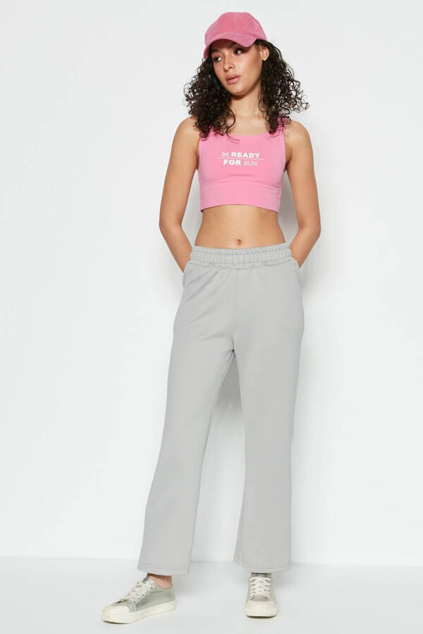 Wide Leg Spanish Leg Sweatpants 804 Grey - 5