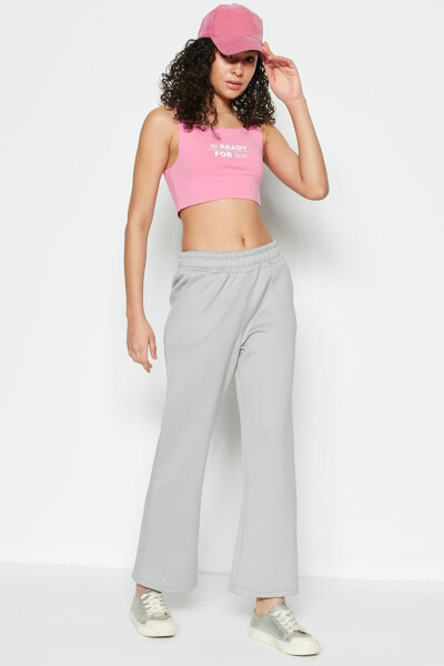 Wide Leg Spanish Leg Sweatpants 804 Grey - 6