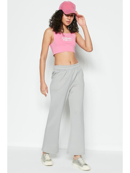 Wide Leg Spanish Leg Sweatpants 804 Grey - 2