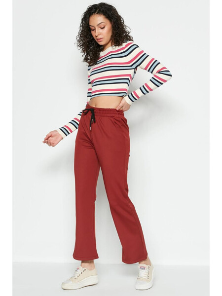 Wide Leg Spanish Leg Sweatpants 804 Terracotta - 2