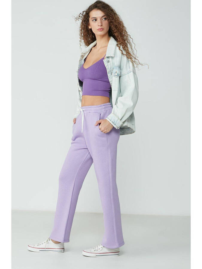 Wide Leg Spanish Leg Sweatpants 904 Lilac - 1