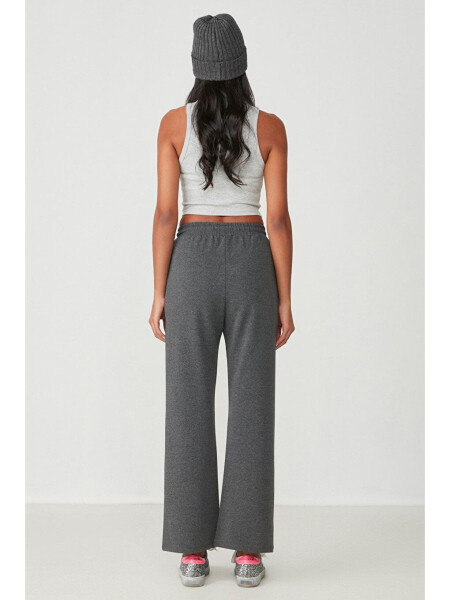 Wide Leg Spanish Trousers Sweatpants 736 Anthracite - 4