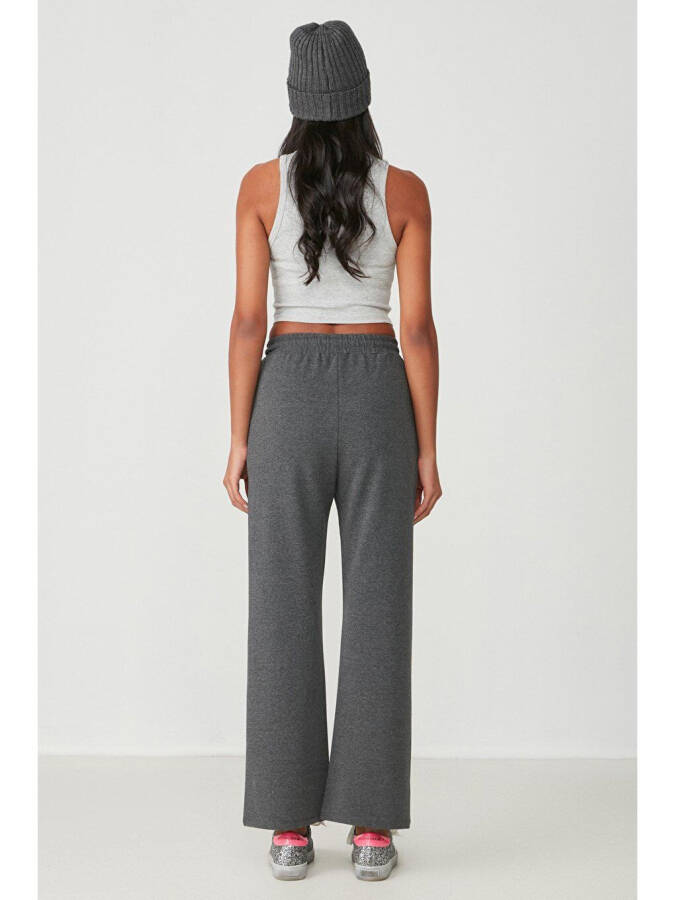 Wide Leg Spanish Trousers Sweatpants 736 Anthracite - 4