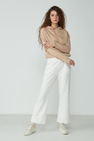 Wide Leg Spanish Trousers Sweatpants 736 Ecru - 6