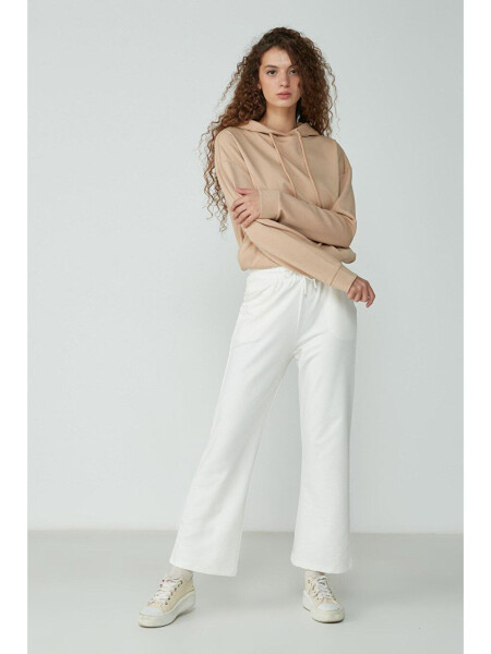 Wide Leg Spanish Trousers Sweatpants 736 Ecru - 2