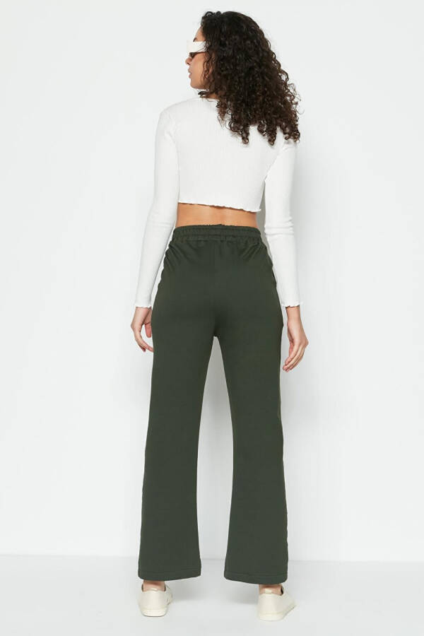 Wide Leg Spanish Trousers Sweatpants 736 Khaki - 8