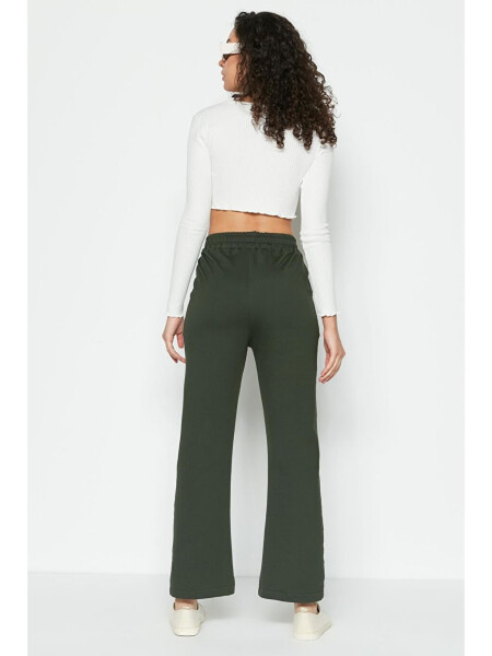 Wide Leg Spanish Trousers Sweatpants 736 Khaki - 4