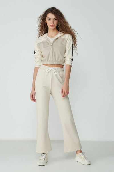 Wide Leg Spanish Trousers Sweatpants 736 Stone - 5