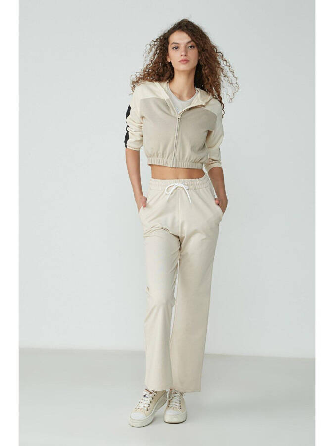 Wide Leg Spanish Trousers Sweatpants 736 Stone - 2