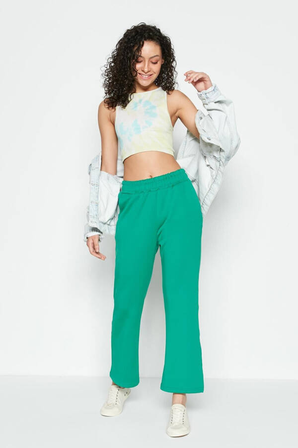 Wide Leg Spanish Trousers Sweatpants 804 Green - 11