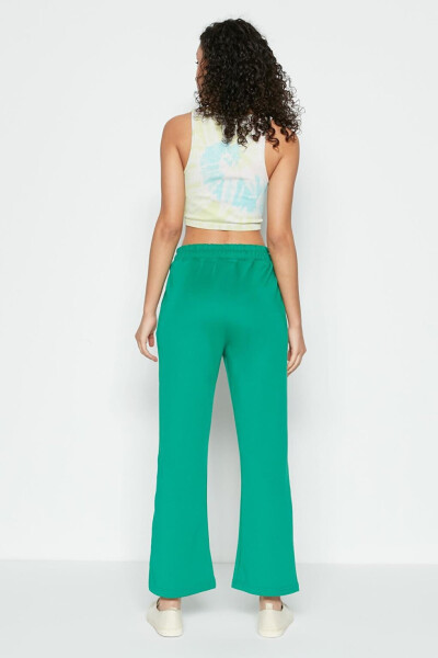 Wide Leg Spanish Trousers Sweatpants 804 Green - 14