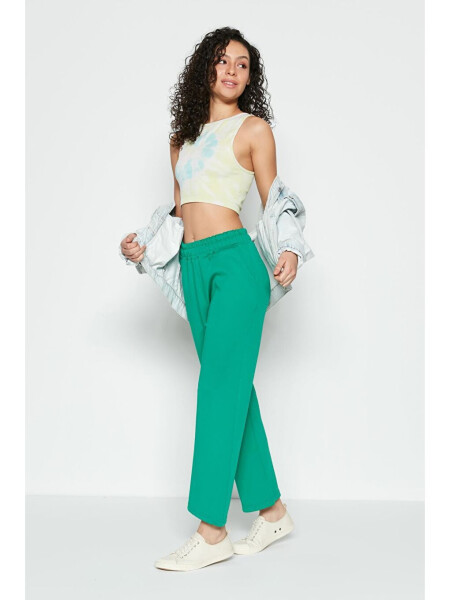 Wide Leg Spanish Trousers Sweatpants 804 Green - 10