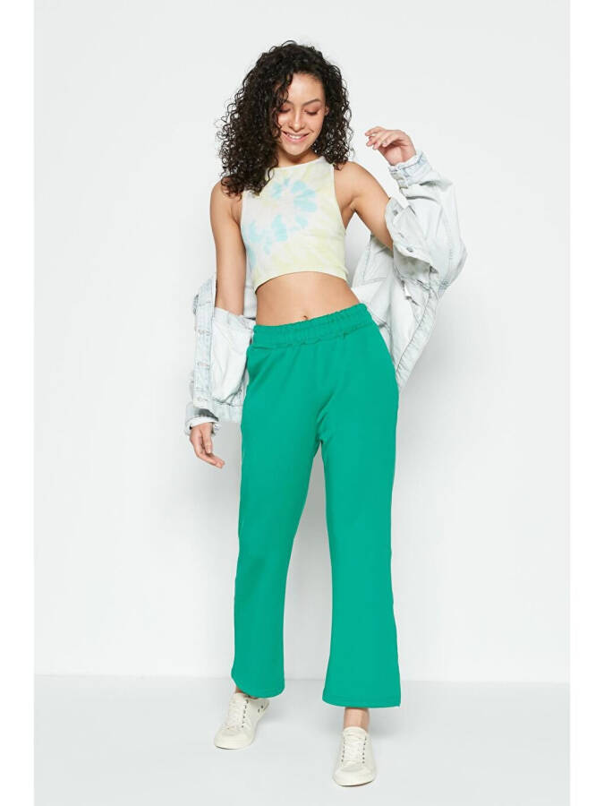 Wide Leg Spanish Trousers Sweatpants 804 Green - 1