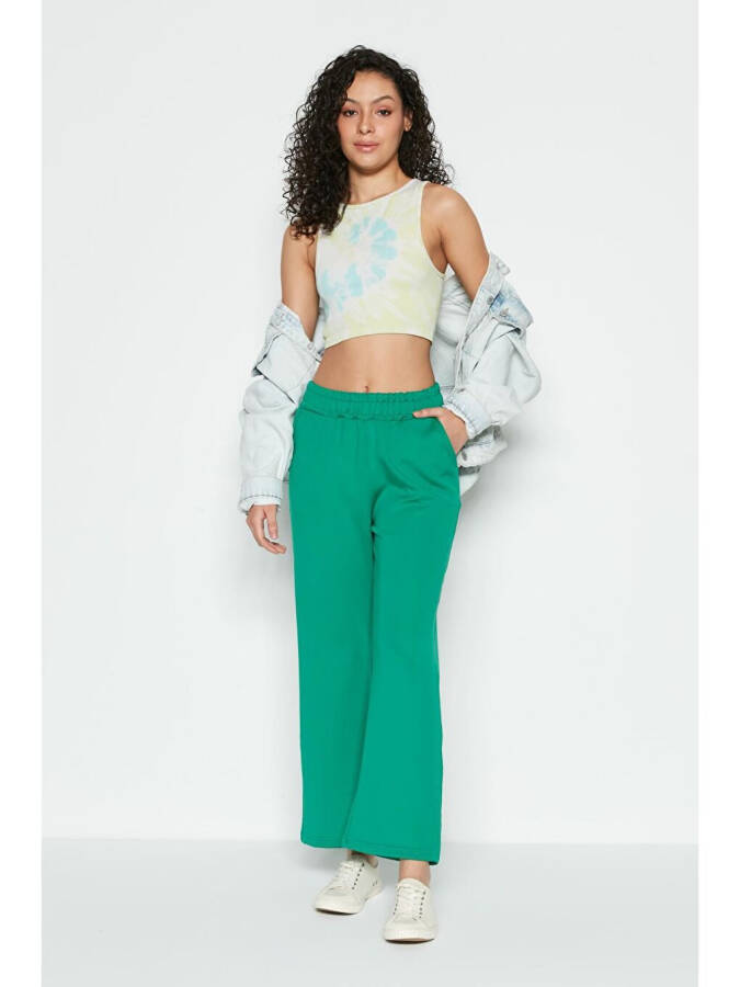 Wide Leg Spanish Trousers Sweatpants 804 Green - 2