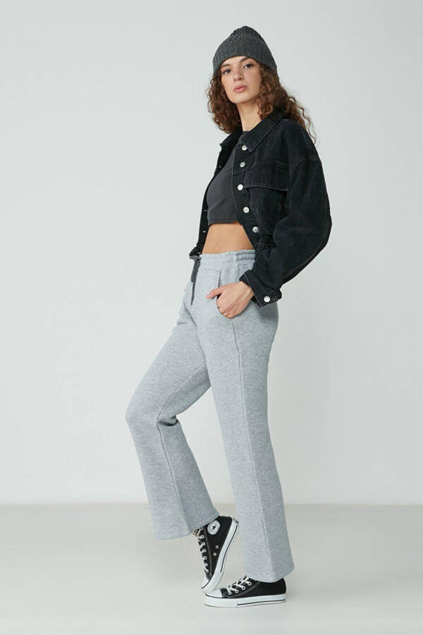 Wide Leg Spanish Trousers Sweatpants 904 Gray - 7