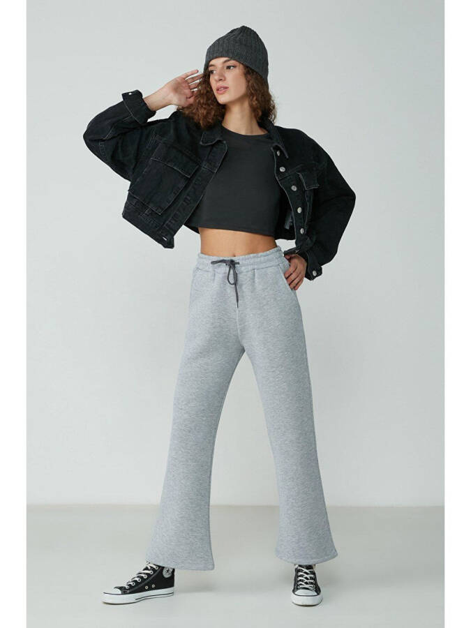 Wide Leg Spanish Trousers Sweatpants 904 Gray - 1