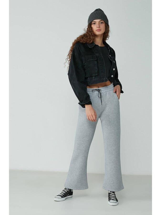 Wide Leg Spanish Trousers Sweatpants 904 Gray - 2