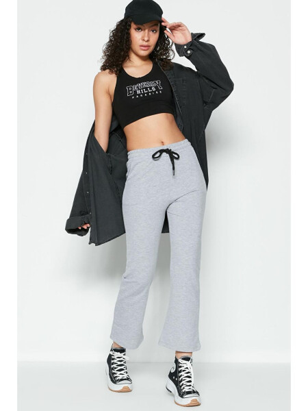 Wide Leg Spanish Trousers Tracksuit Bottoms 736 Grey - 2