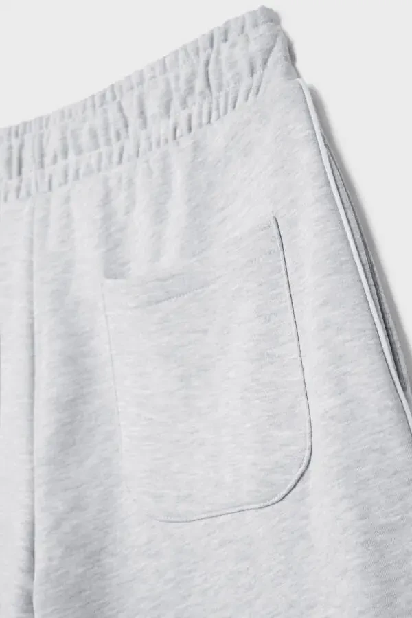 Wide leg, striped, cotton pants. - 7