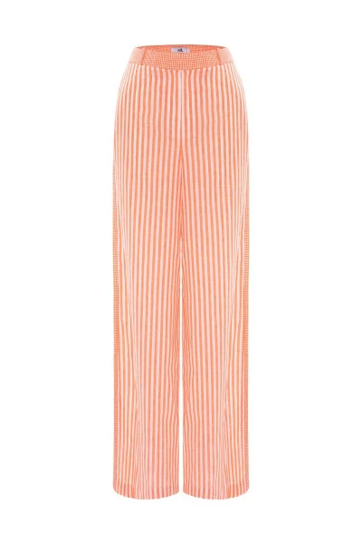 Wide Leg Striped Trousers - 6