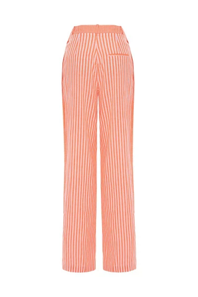 Wide Leg Striped Trousers - 8