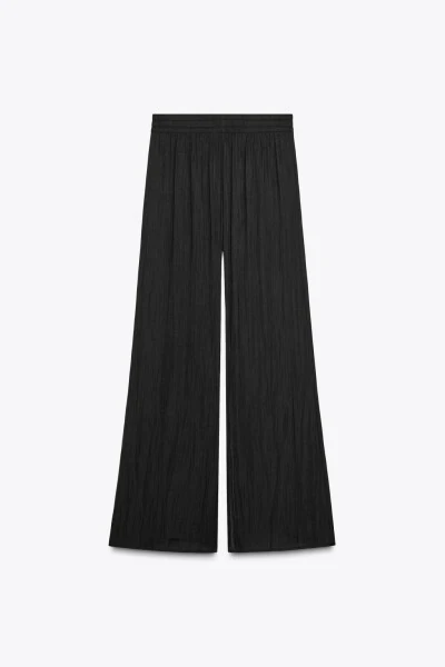 WIDE LEG TROUSERS - Black - 8