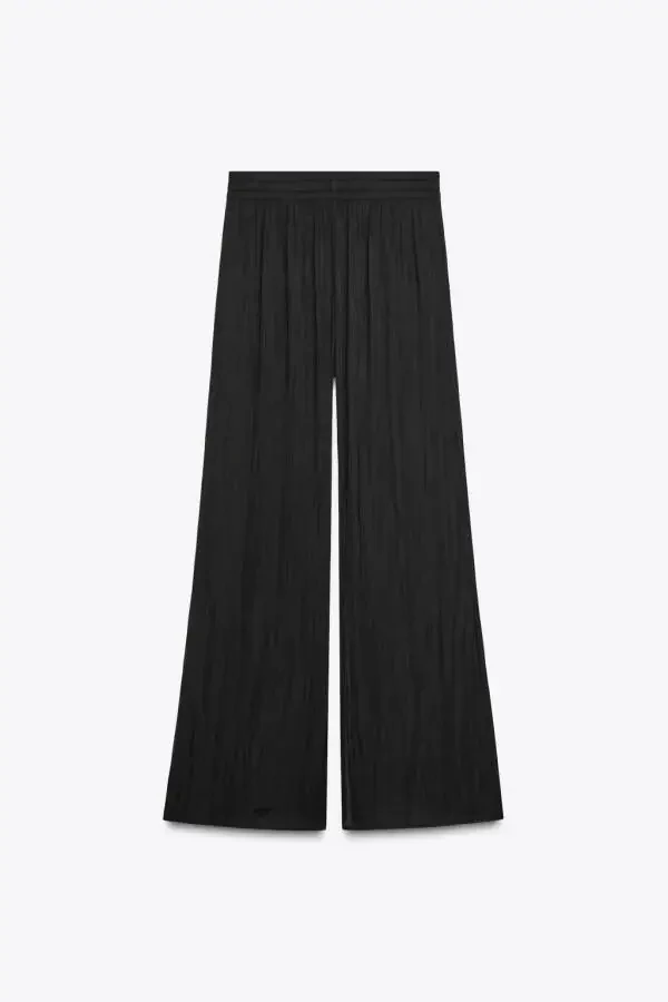 WIDE LEG TROUSERS - Black - 8