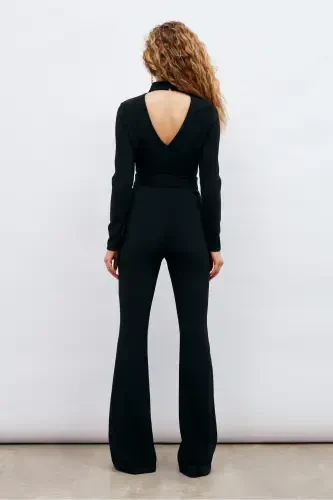 Wide Leg Trousers - Black - 7