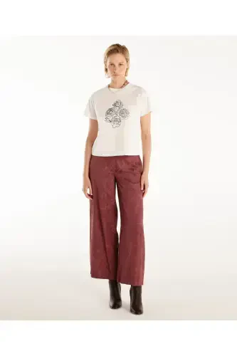 Wide Leg Trousers-BURGUNDY - YARGICI (1)