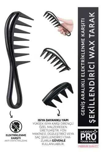 Wide-Spaced Professional Wax Comb - 1