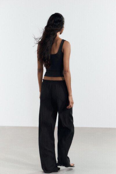 Wide Strap T-SHIRT-Black - 4