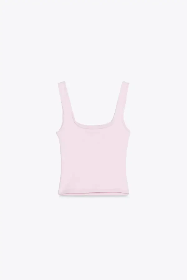 WIDE STRAP T-SHIRT-Pink - 6