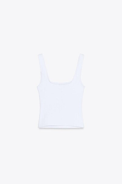 WIDE STRAP T-SHIRT-White - 6