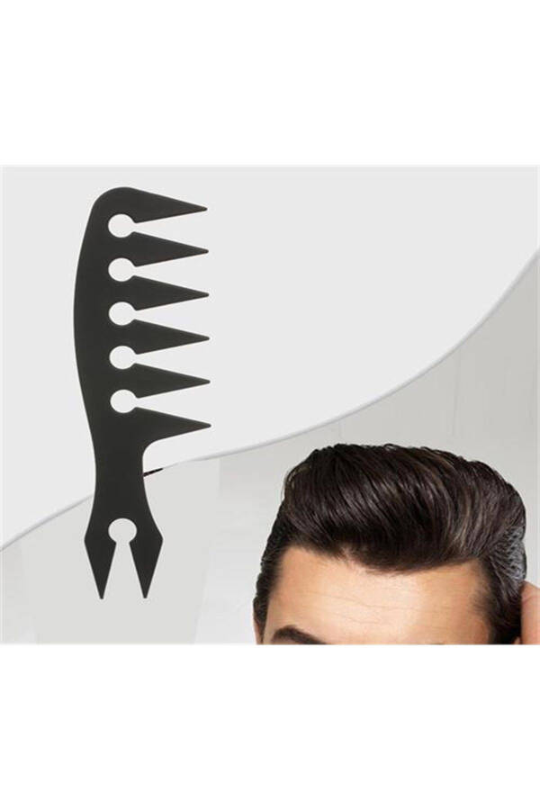 Wide-Tooth Styling Comb for Men's Hair and Beard Barber Plastic Comb - 1