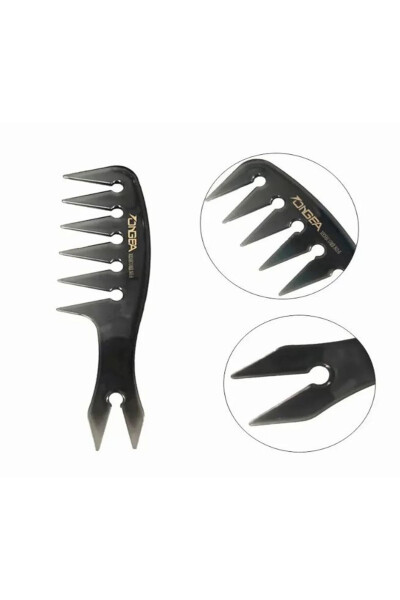 Wide-Tooth Styling Comb for Men's Hair and Beard Barber Plastic Comb - 2