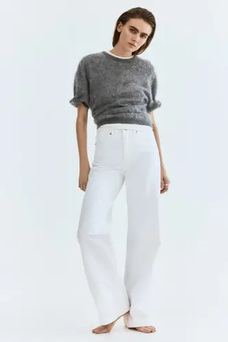 Wide Ultra High Jeans - Beyaz - 1