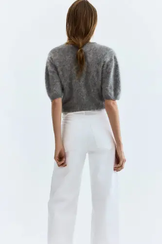 Wide Ultra High Jeans - Beyaz - 4