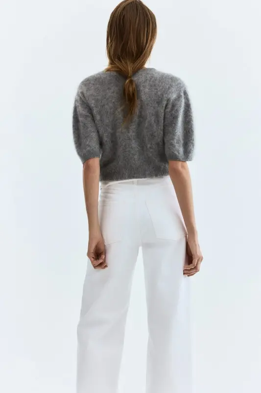 Wide Ultra High Jeans - Beyaz - 4