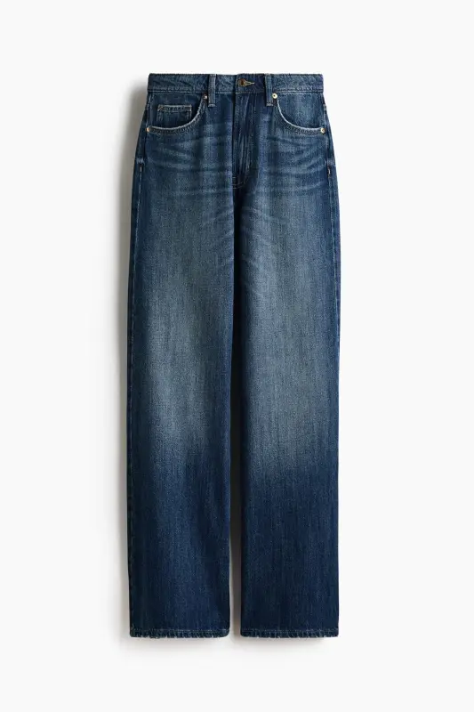 Wide Ultra High Jeans - Koyu kot mavisi - 2