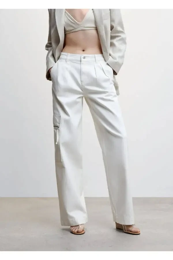 Wideleg Jeans with Pockets - 1