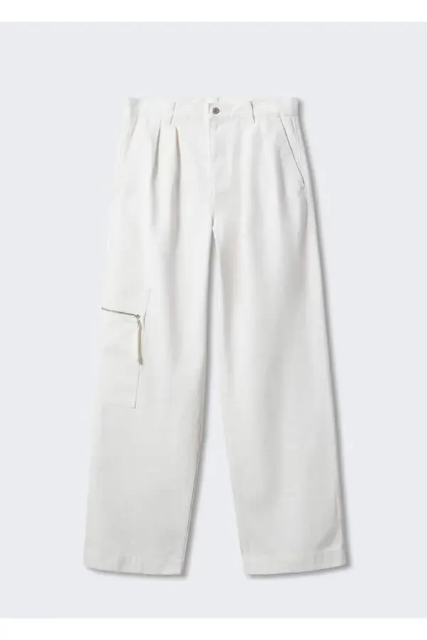 Wideleg Jeans with Pockets - 3