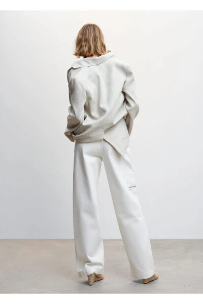 Wideleg Jeans with Pockets - 4