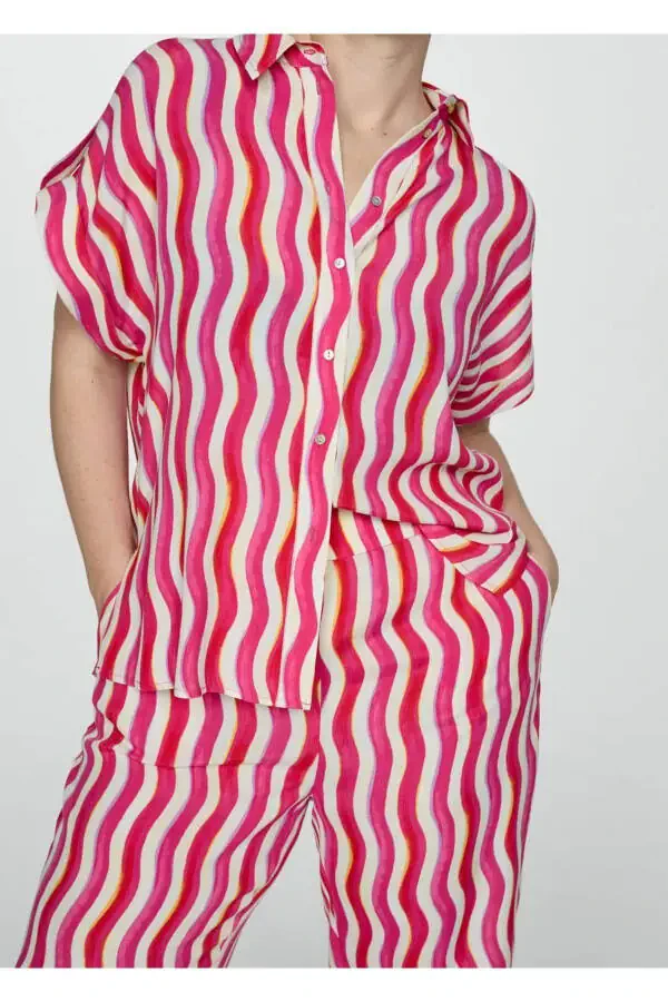 Wideleg patterned pants - 1