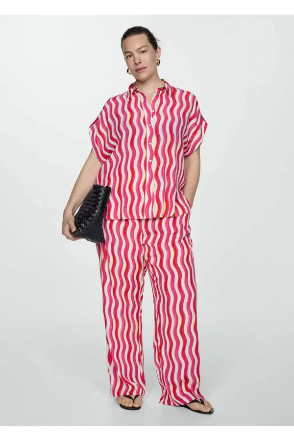 Wideleg patterned pants - 3