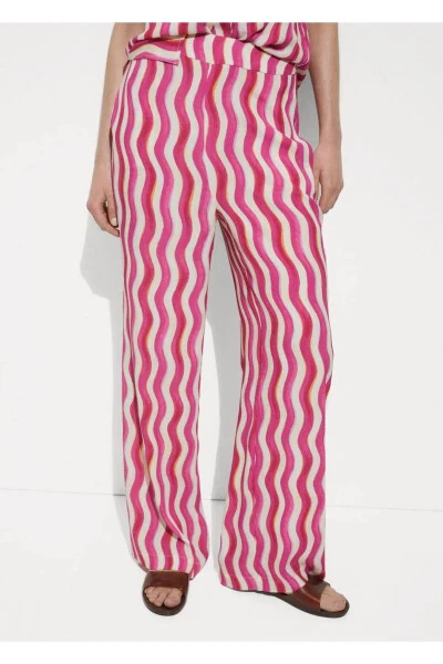 Wideleg patterned pants - 4