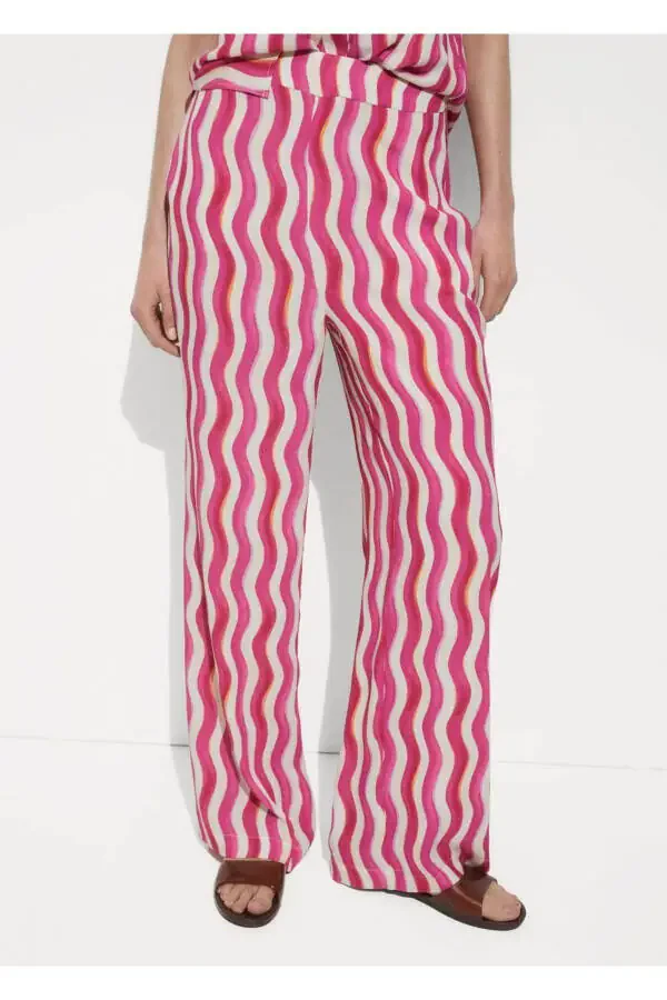 Wideleg patterned pants - 4