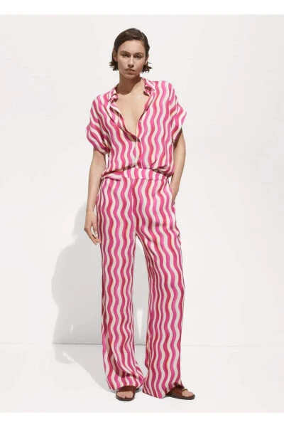 Wideleg patterned pants - 5