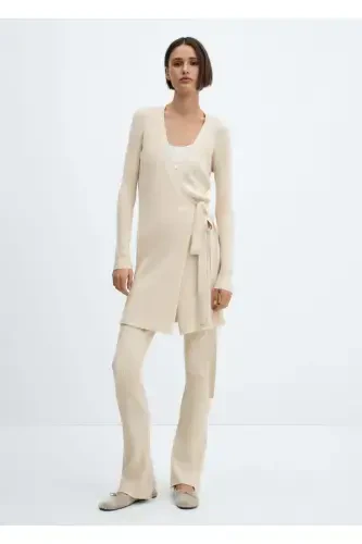 Wideleg ribana pants - 2